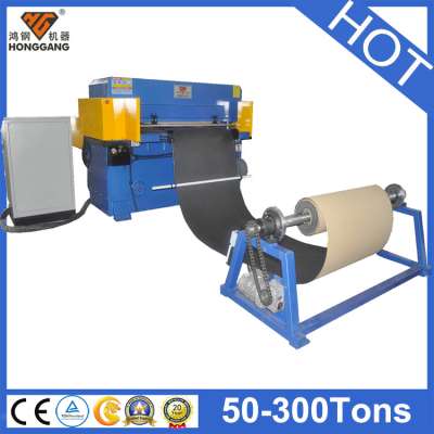 Hydraulic Automatic Conveyor Belt Feeding Type Fabric/Leather Cutting Machine