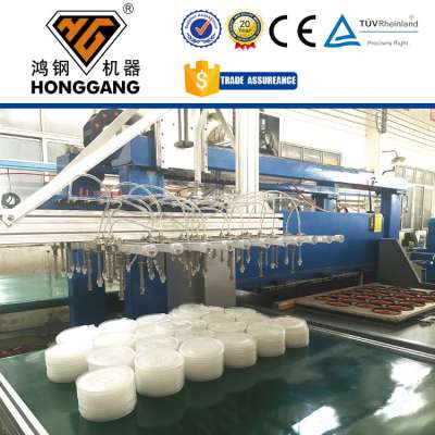 cylinders Plastic Vegetable Packaging Tray & Boxes cutting machine