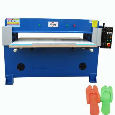 Full hydraulic rubber slipper and rubber shoe soles cutting making machine